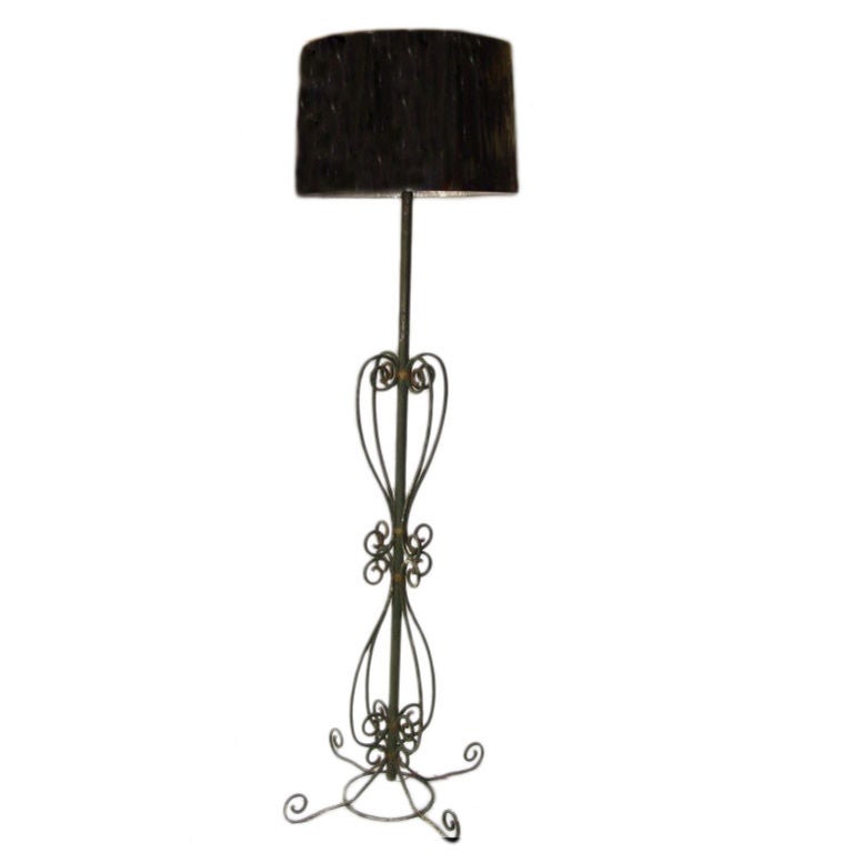 French Art Deco Iron Floor Lamp