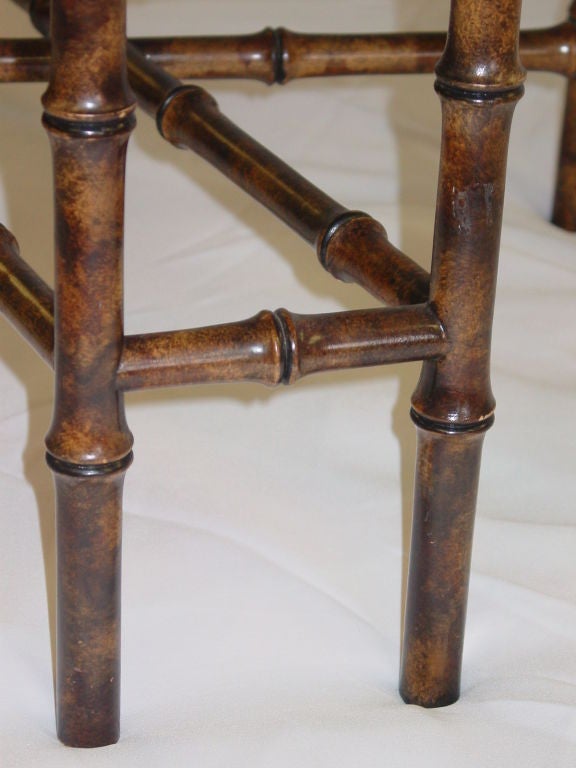 Wood Faux Bamboo Coffee Table by Baker Furniture