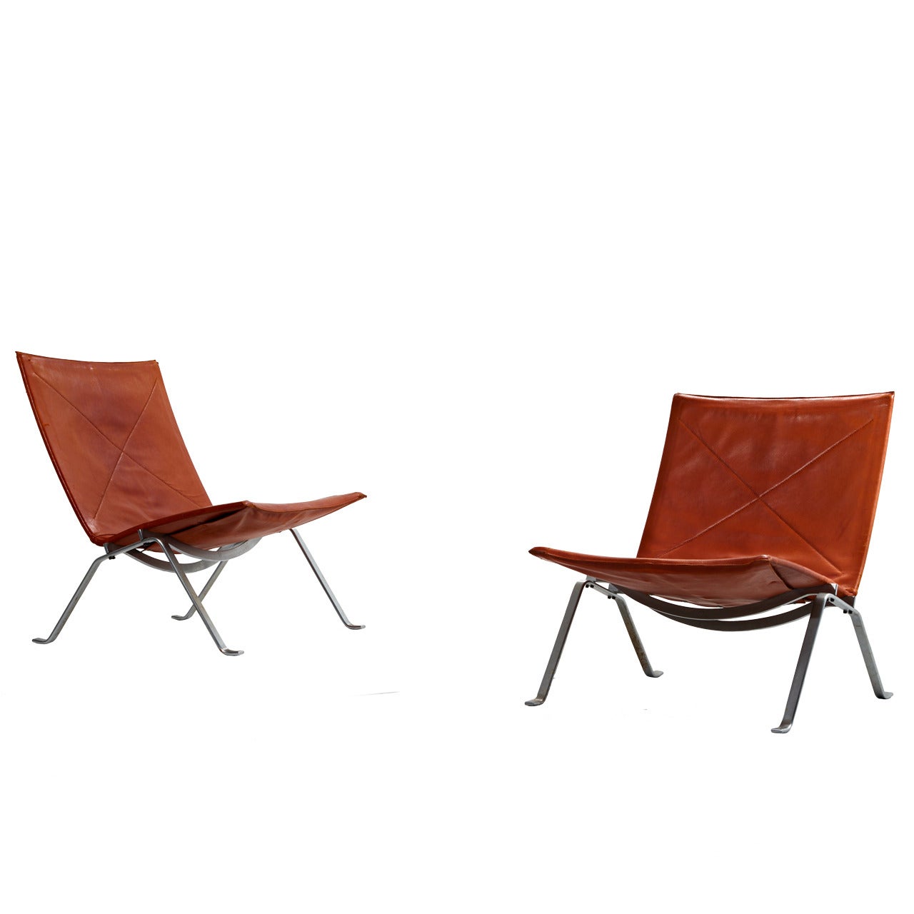 Poul Kjaerholm PK 22 Chairs for E. Kold Christensen, Original Condition 1956