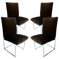 Four Milo Baughman Dining Chairs