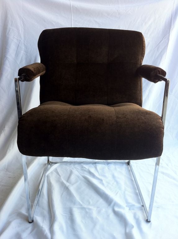 Late 20th Century Pair Of Milo Baughman Armchairs