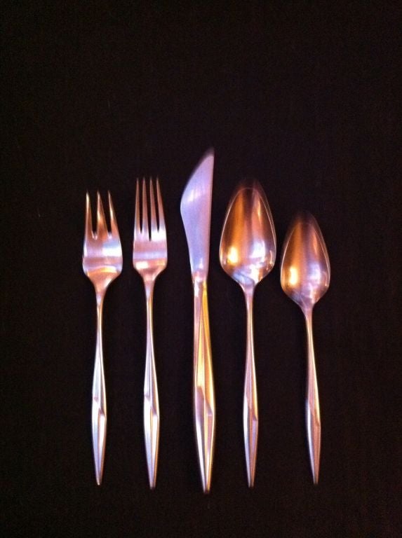Stainless Steel Modernist Flatware for 8