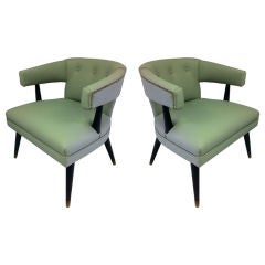 Vintage Pair of Outstanding Club Chairs in the manner of Billy Haines