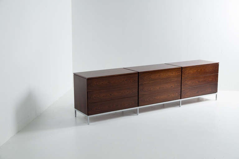 Florence Knoll Rosewood Cabinet In Excellent Condition In Houston, TX