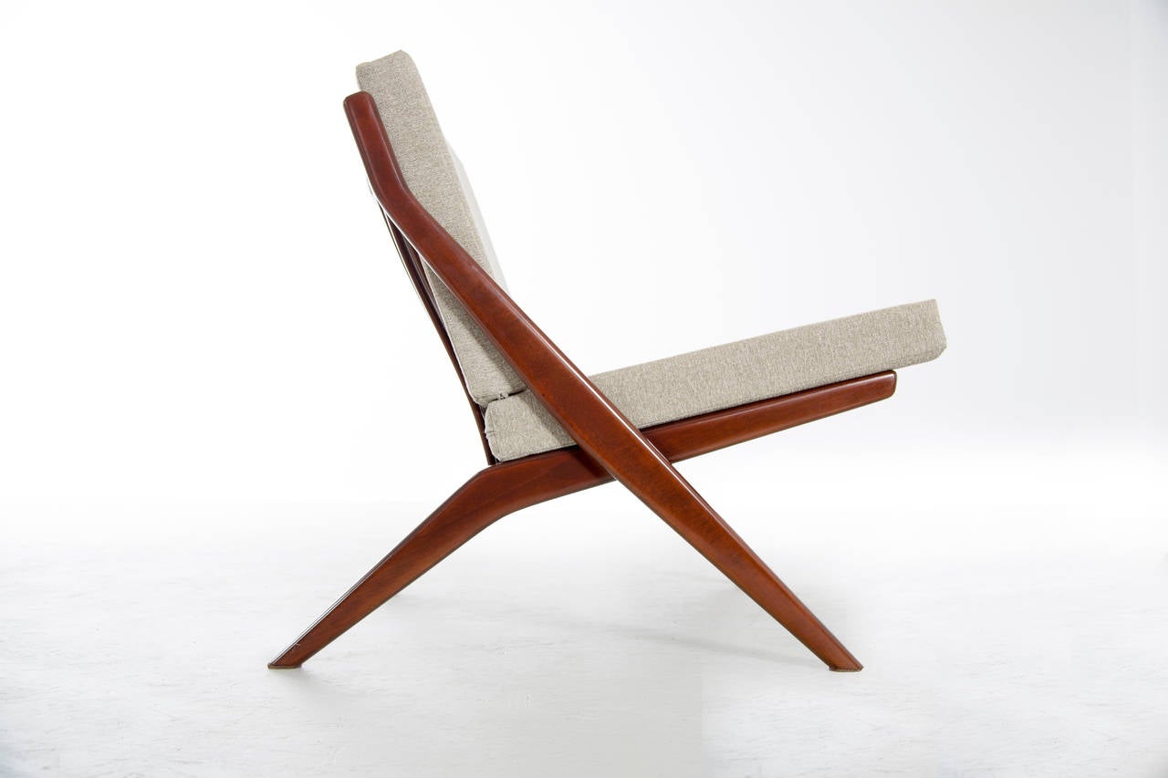 Mid-20th Century Pair of Scissor Lounge Chairs by Folke Ohlsson for Dux
