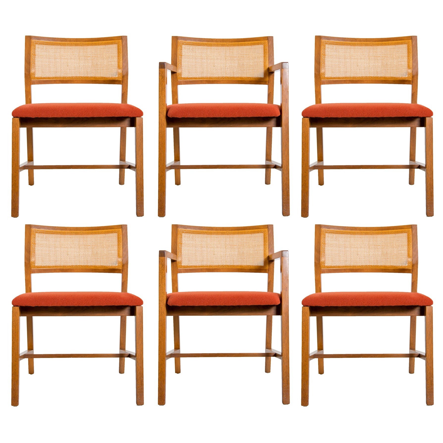 Set of Six Edward Wormley for Dunbar Dining Chairs, 1960s