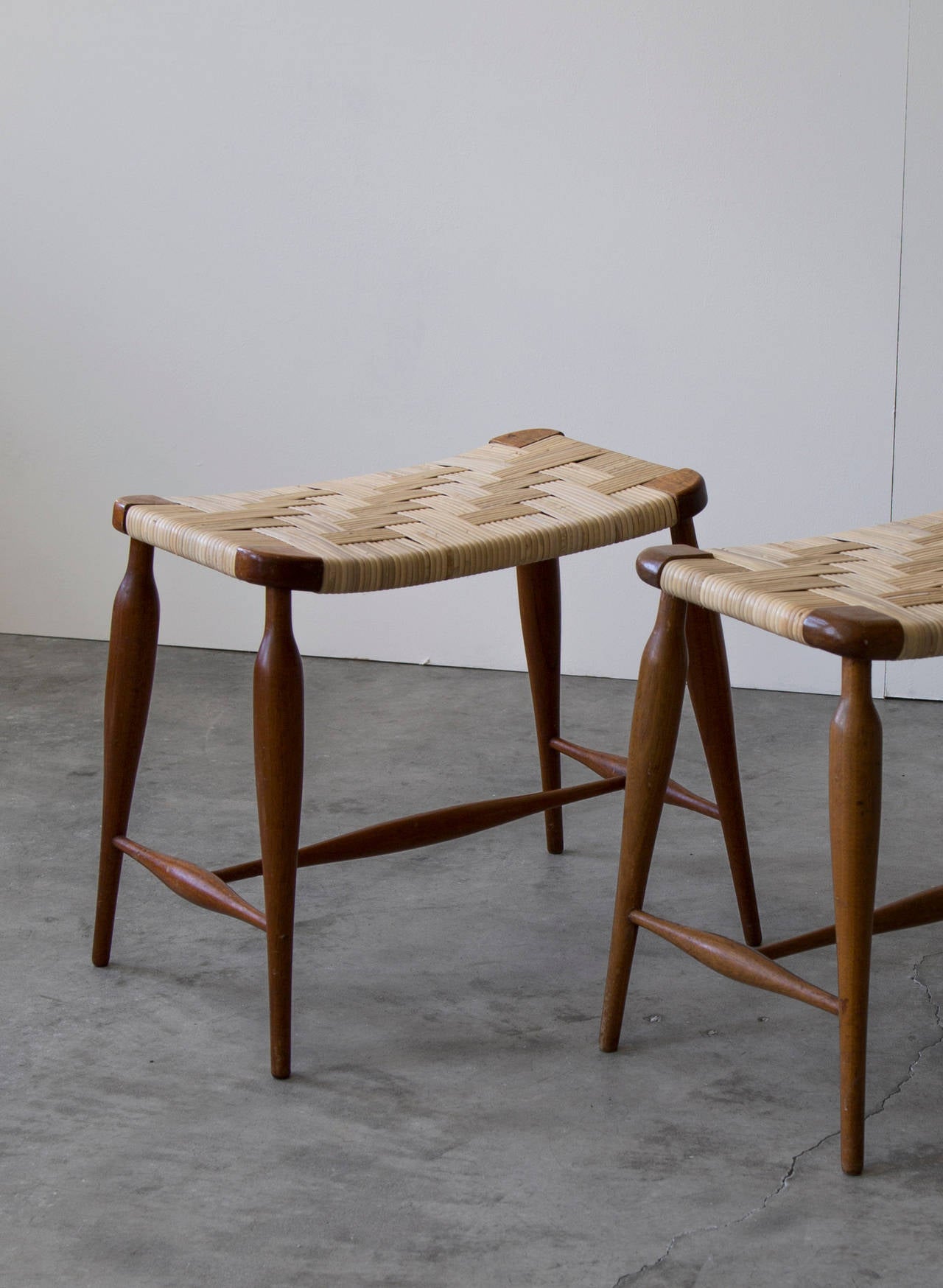 Josef Frank Pair of Stools In Excellent Condition In Houston, TX