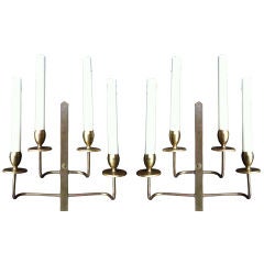 Pair of Brass Sconces