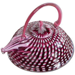 Richard Marquis Blown Glass Signed Teapot Sculpture, 1981 9