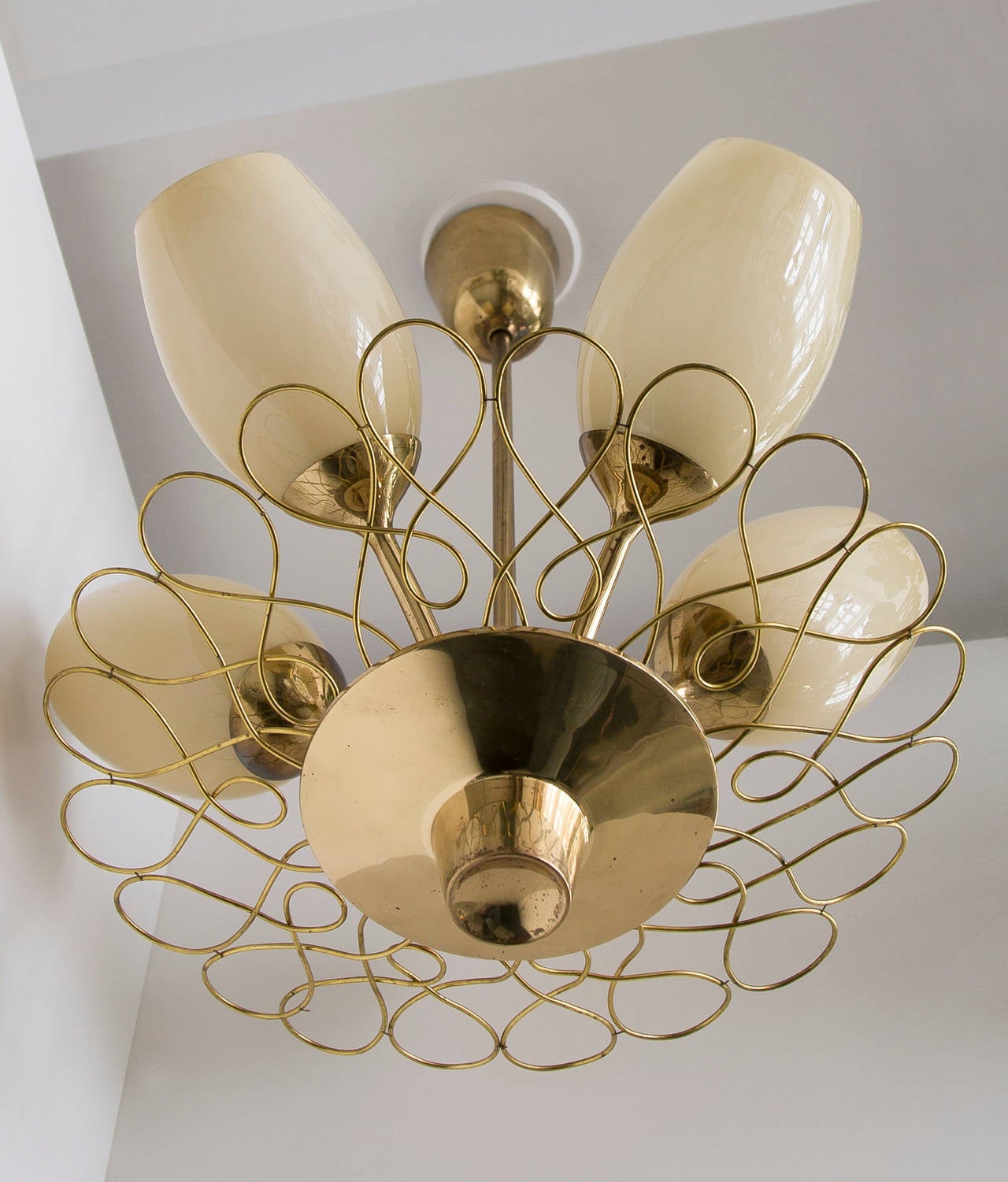 Finnish Paavo Tynell Ceiling Lamp Taito Oy