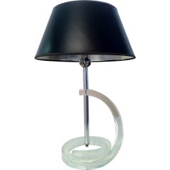 Cool Space Age Lucite "Swirl" Table Lamp
