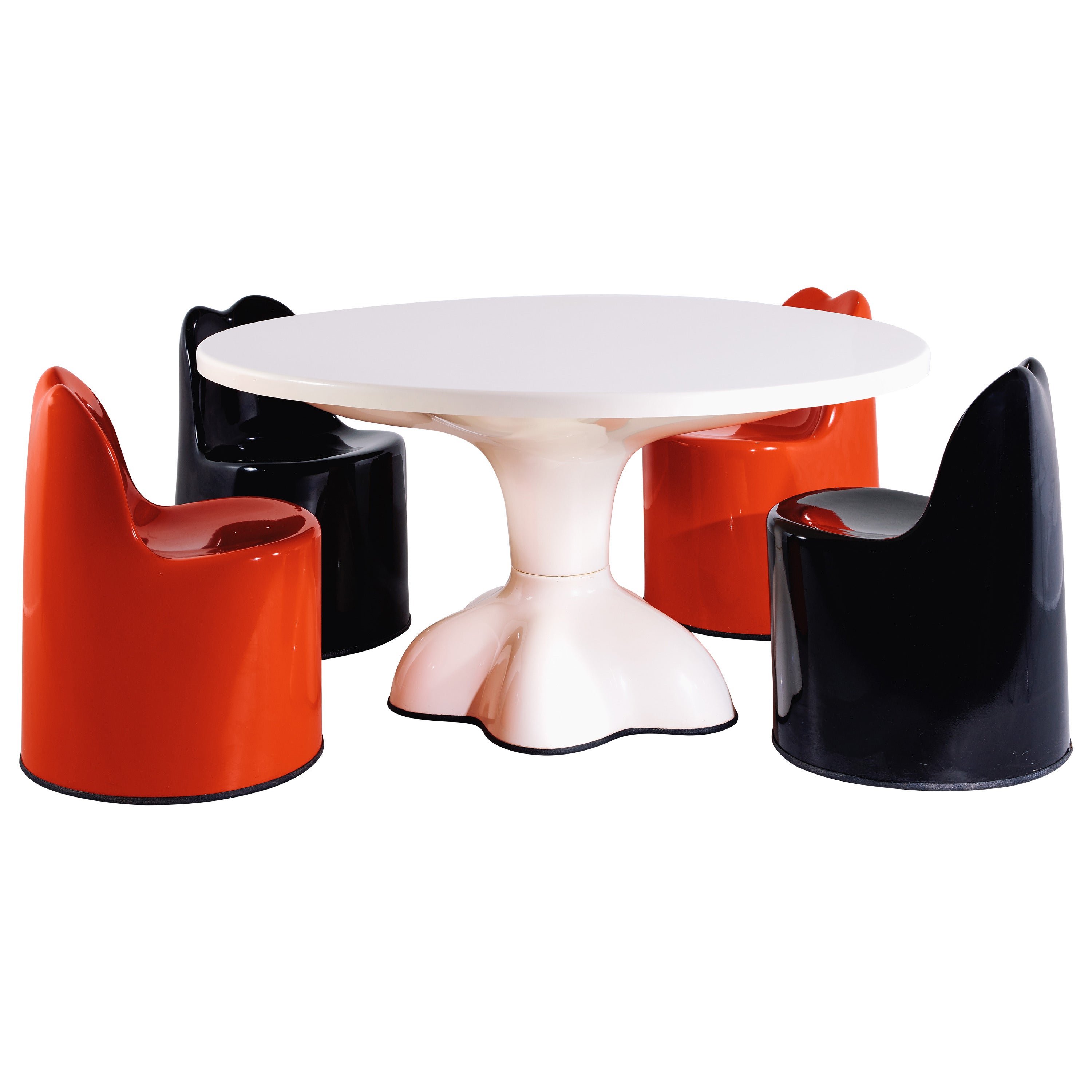 Wendell Castle Dining Set, Molar Group, Original Production, 1969