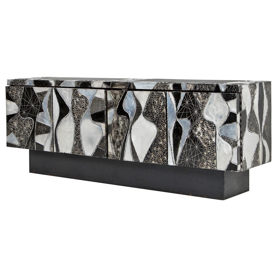 Paul Evans Large Horizontal Argente Cabinet