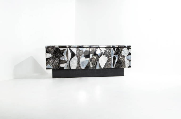 American Paul Evans Large Horizontal Argente Cabinet