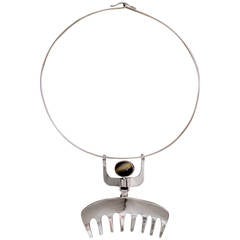 Karl-Åke Nyströms Sterling Silver Handmade Pendant Necklace, 1954 1