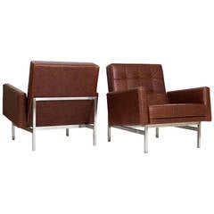 Florence Knoll Lounge Chairs in Leather, 1955