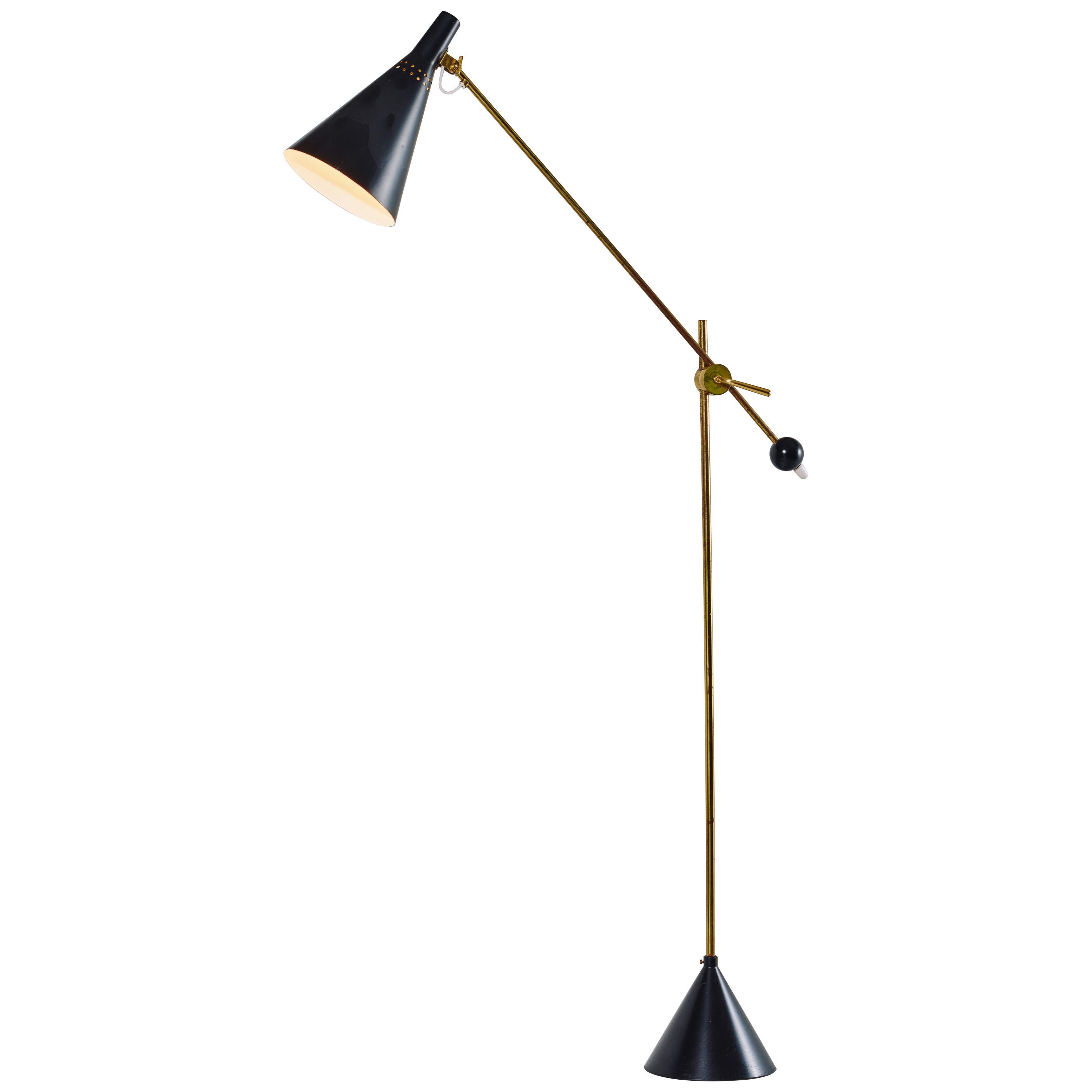 Tapio Wirkkala Floor Lamp, Model K10-11, 1958