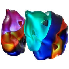 Paul Seide "Radio Light" Glass Sculpture, Cloud Series, 1989 10