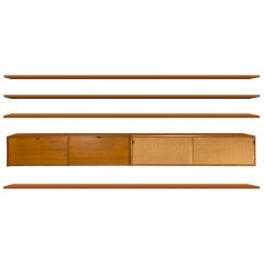 Custom Knoll Wall Unit (2 cabinets / credenzas 4 Shelves)
