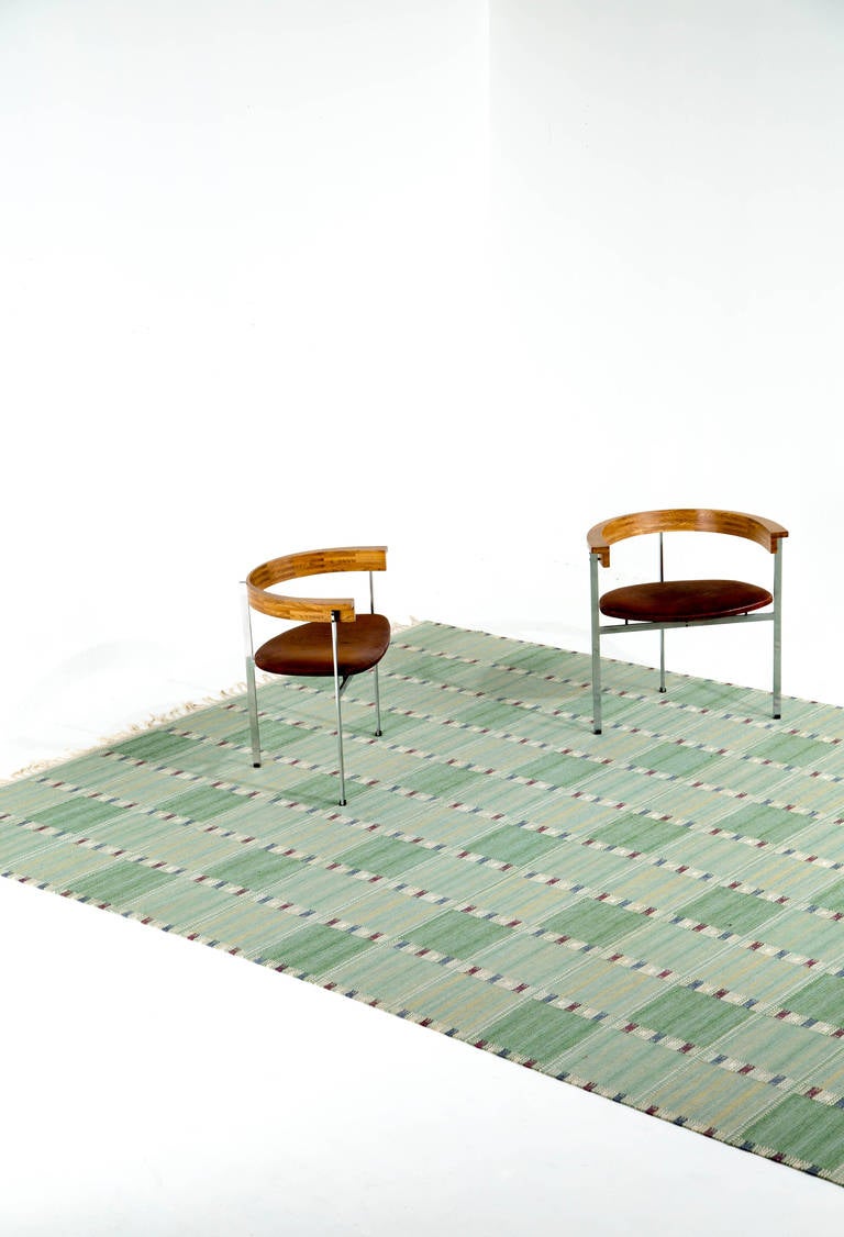 Hand-Crafted Barbro Nilsson, Marta Maas-Fjetterström AB Falurutan Carpet, MMF