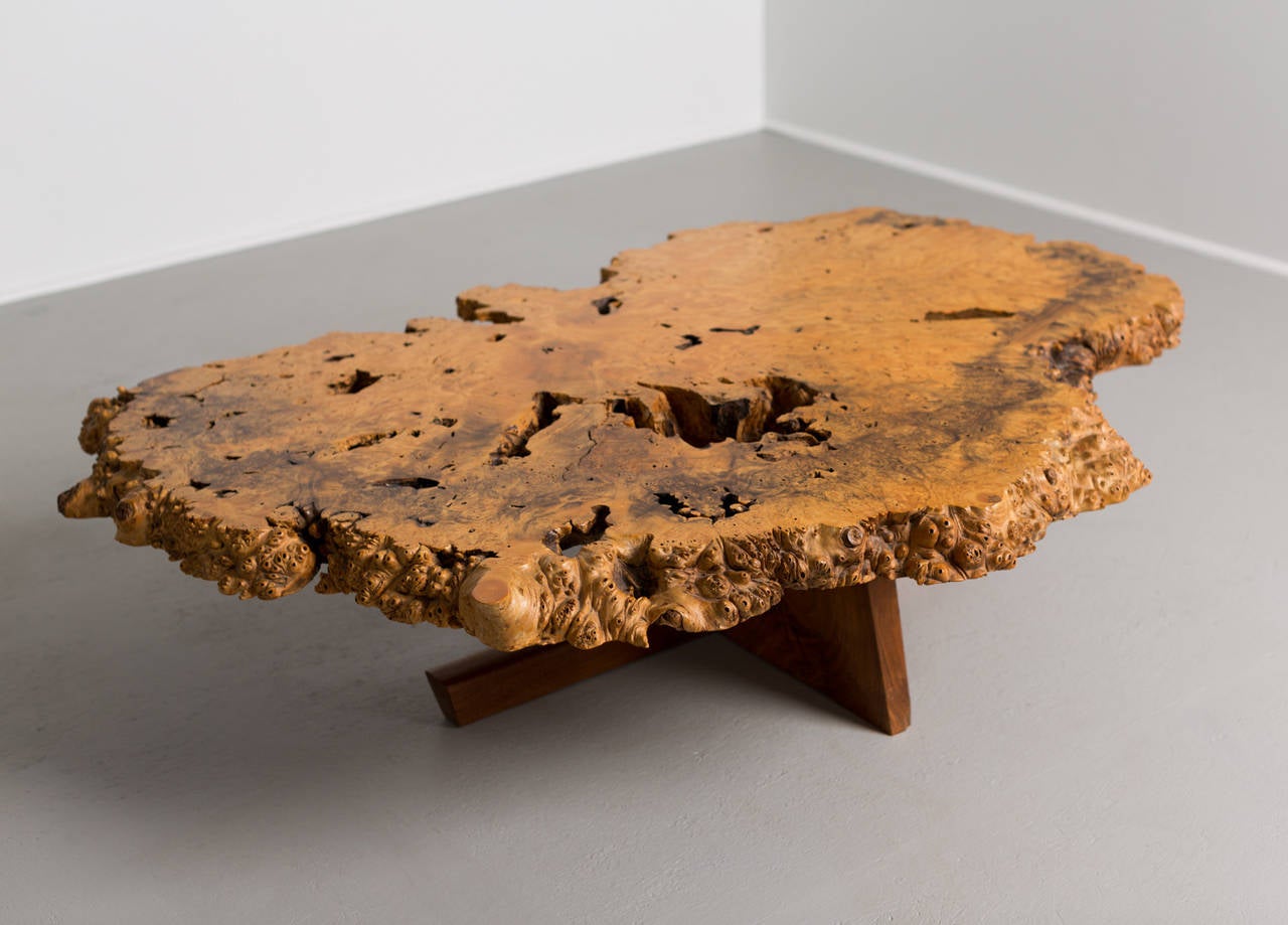 George Nakashima Buckeye Maple Burl Coffee Table, 1977 2