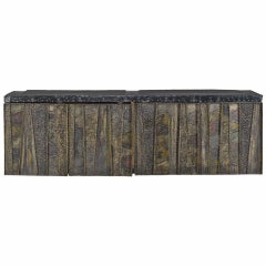 Paul Evans Sculptural Wall Hung Cabinet, PE-42, Early Lacquered Interior, 1967