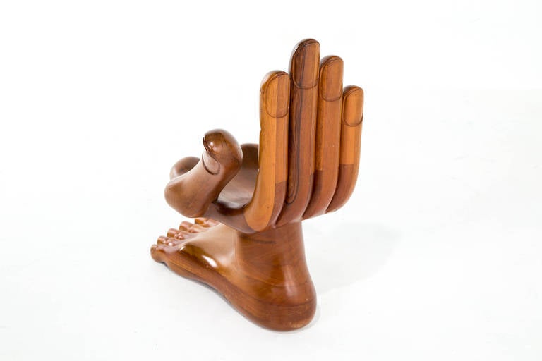 Mid-20th Century Signed Pedro Friedeberg Hand and Foot Chair, 1960s