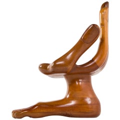 Signed Pedro Friedeberg Hand and Foot Chair, 1960s