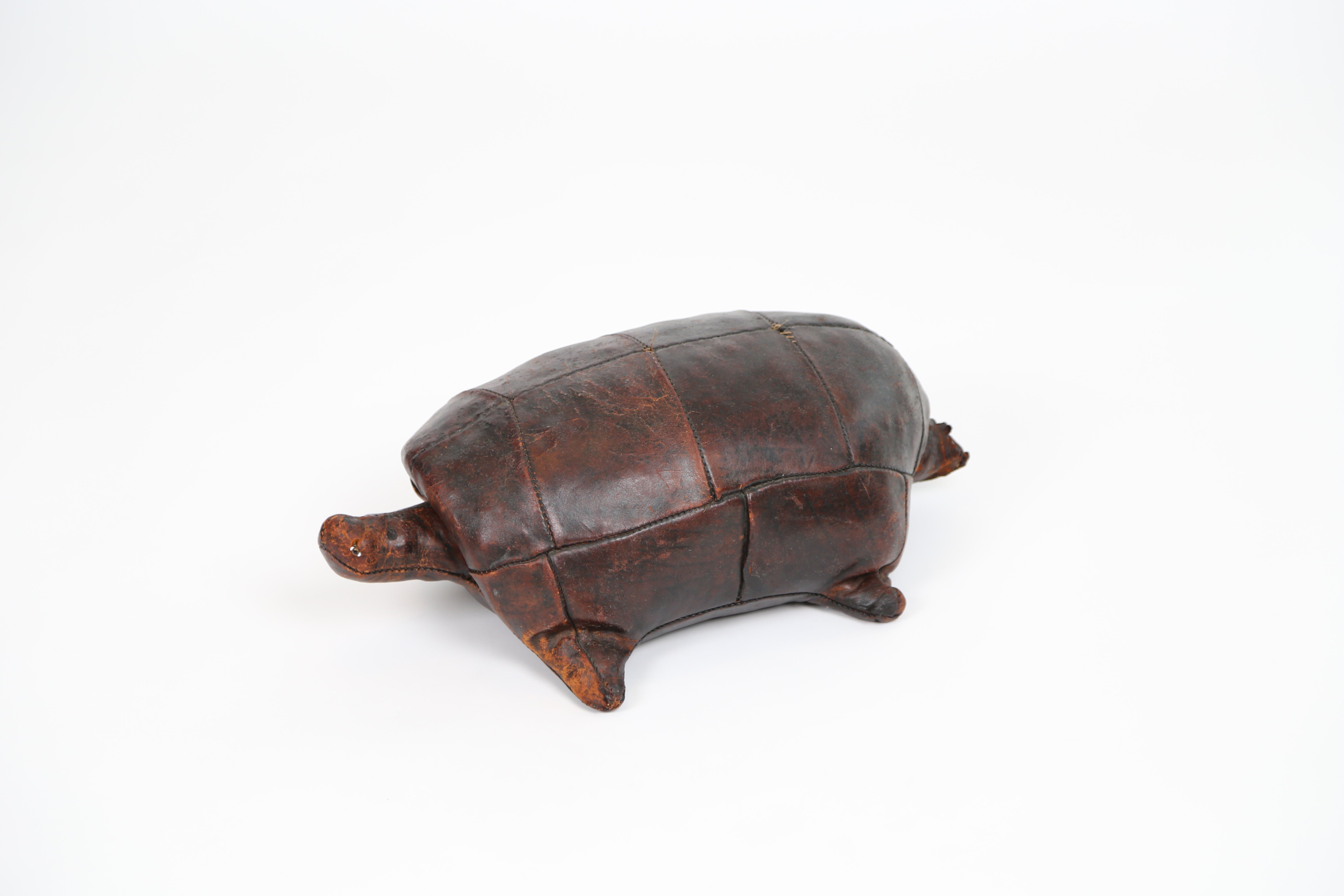 Dimitri Omersa Design Leather Turtle Ottoman