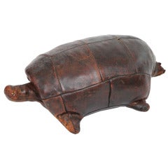 Dimitri Omersa Design Pouf tortue en cuir