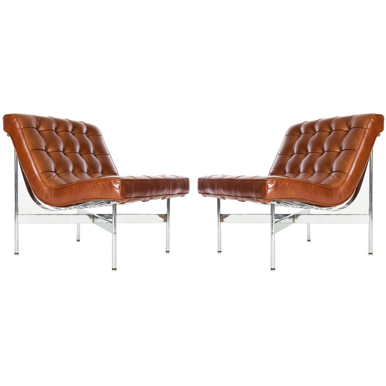 Pair of Katavolos, Littell and Kelley Lounge Chairs for Laverne International