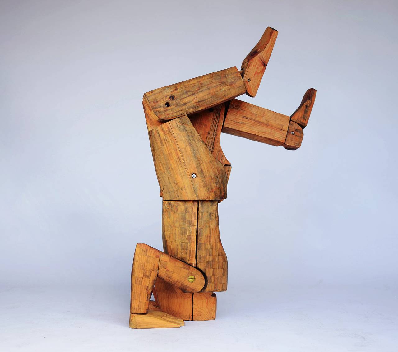 Carved Wood Sculpture by Louise Kruger In Excellent Condition In Amarillo, TX