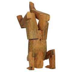 Carved Wood Sculpture by Louise Kruger