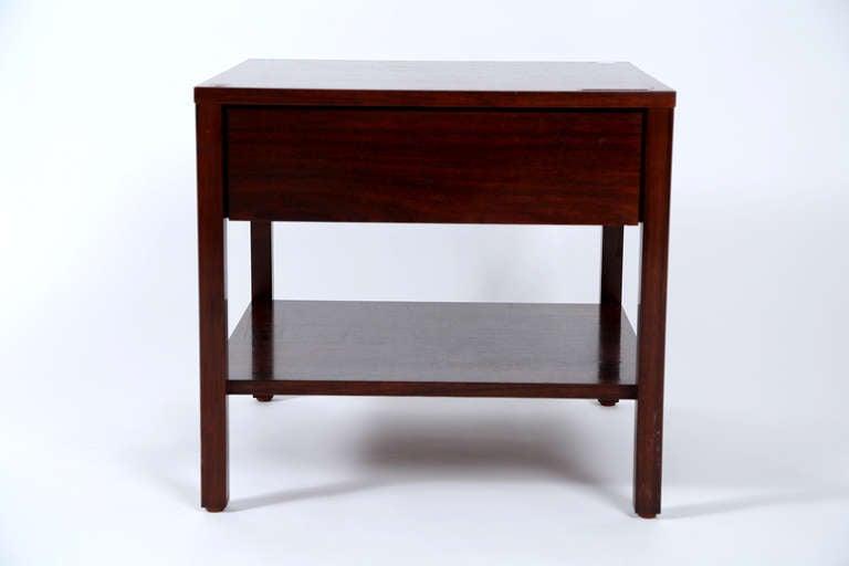 Mid-Century Modern Rare Florence Knoll Rosewood Pair of Nightstands, 1950s