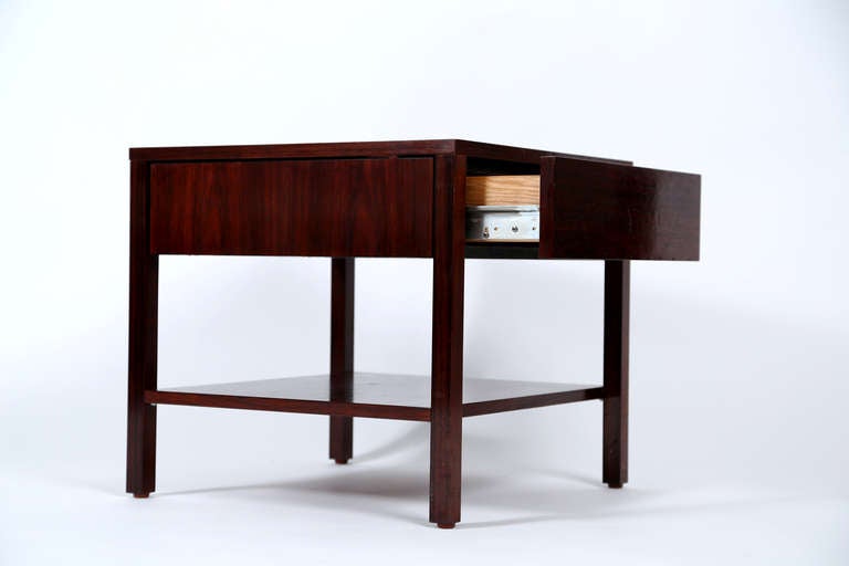 American Rare Florence Knoll Rosewood Pair of Nightstands, 1950s