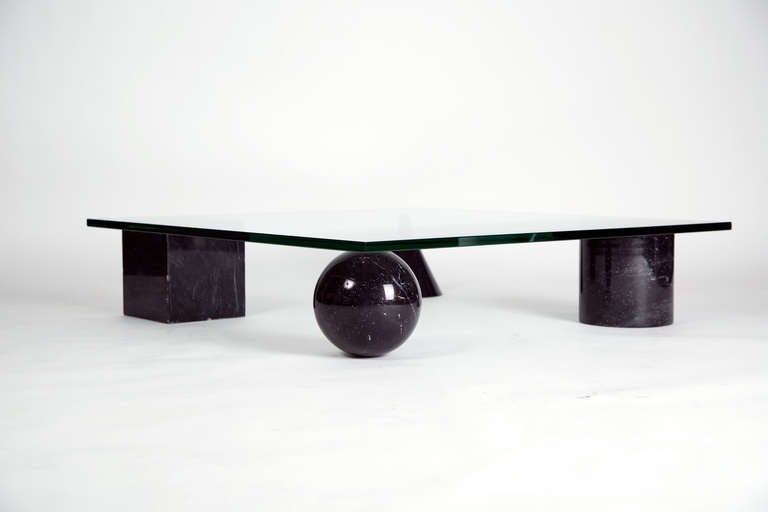 Lella and Massimo Vignelli 

Metaphora 1 coffee table

Casigliani
Italy , 1979
marble, travertine, glass
39.25 w x 39.25 d x 8.75 h inches

LITERATURE: Repertorio del Design Italiano 1950-2000 Per L'arredamento Domestico, Gramigna, pg. 266