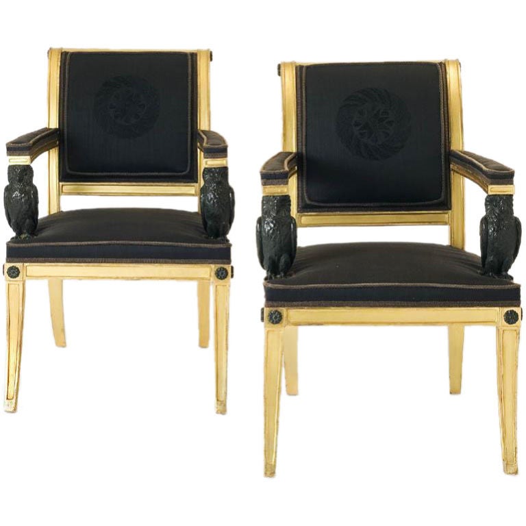 Pair of Giltwood Armchairs