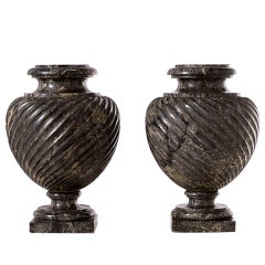 A pair of Roman Bigio Morato' marble vases.