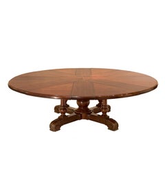 Antique A William IV mahogany circular extension dining table.