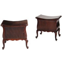 Antique A Near Pair of Unusual George III Mahogany Commode Stools