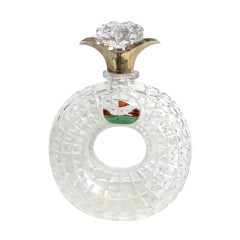 A fine and unusual cut glass decanter.