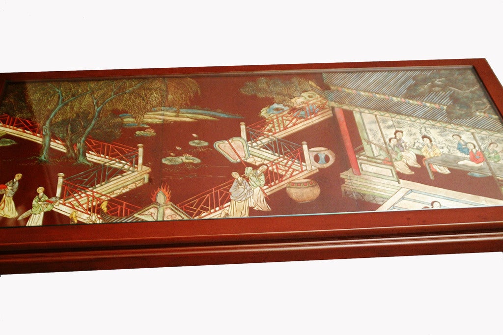 Chinese Brown Lacquer Cocktail Table
