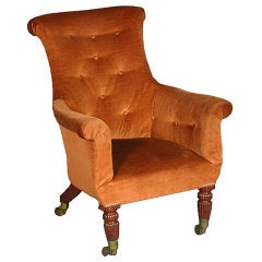 William lV mahogany upholstered armchair.