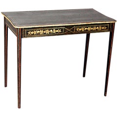 Regency black painted side table.