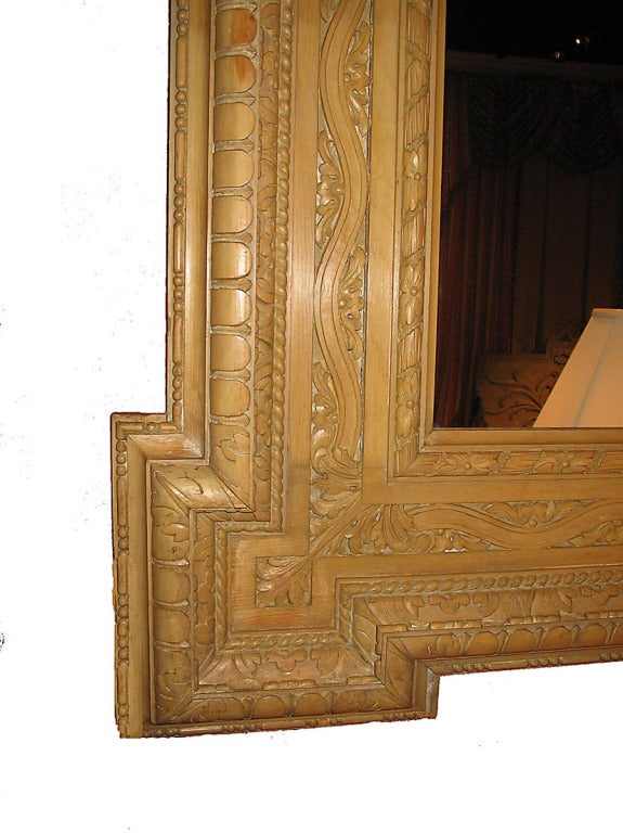 Finely Carved Pine Mirror