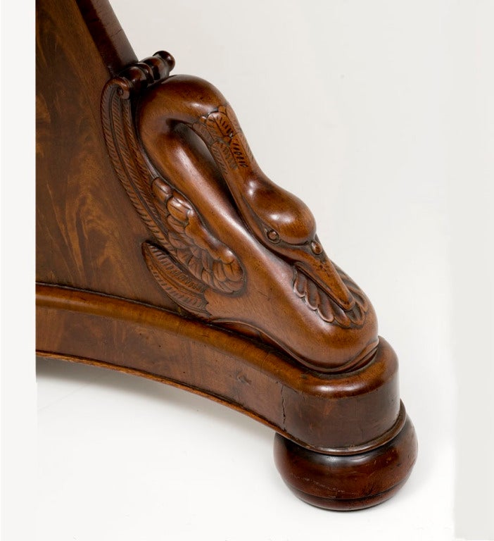 Fine French Empire Mahogany Center Table.