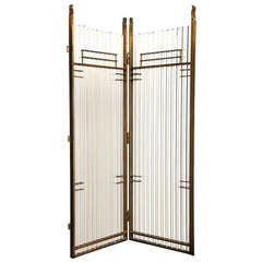 Pair of Art Deco Glass Screens