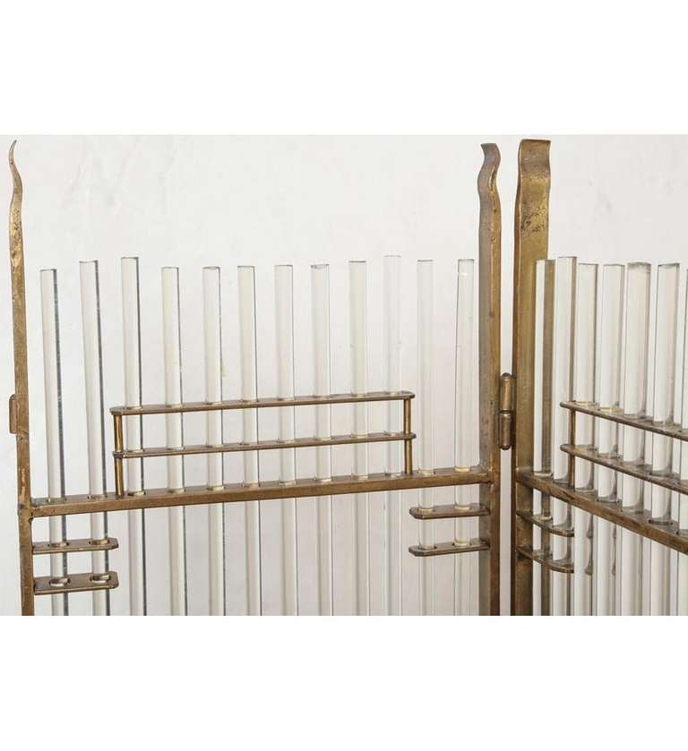 Pair of Art Deco Glass Screens
