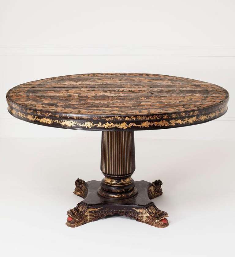 Chinese Lacquer Center Table