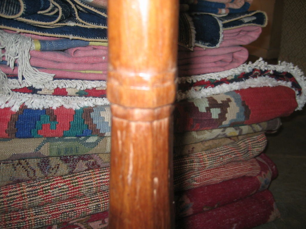 Pair of Tall Hand-Carved Candlesticks In Good Condition For Sale In Dallas, TX